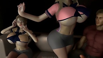 Belezas Vestidas No Sofá: Ação De Peitos E Bumbum